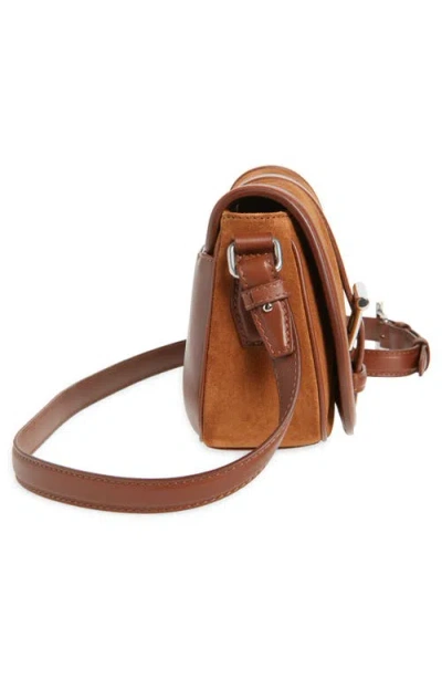 Alexander Mcqueen Mcqueen Mini T-bar Shoulder Bag In Dark Brown/silver