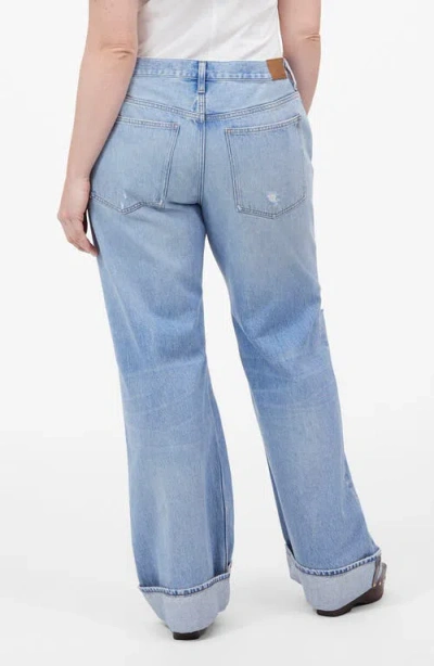 Madewell Low-slung Ripped Baggy Jeans In Blue