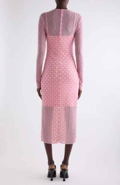 Givenchy Dress In Monogram 72 Tulle In Skin Rose