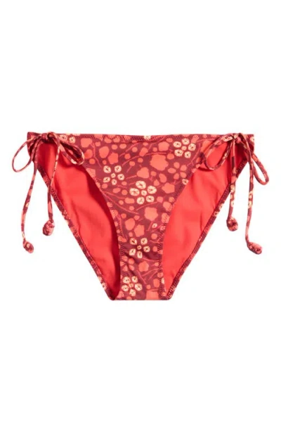 Ulla Johnson Maria Side Tie Bikini Bottoms In Coral