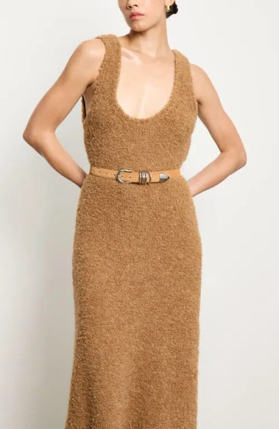 Dehanche Hollyhock Suede Waist Belt In Caramel Suede/silver