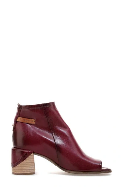 As98 A.s.98 Maxwell Open Toe Bootie In Ruby