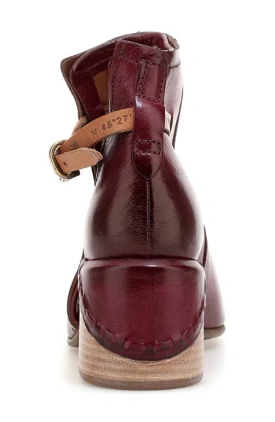 As98 A.s.98 Maxwell Open Toe Bootie In Ruby
