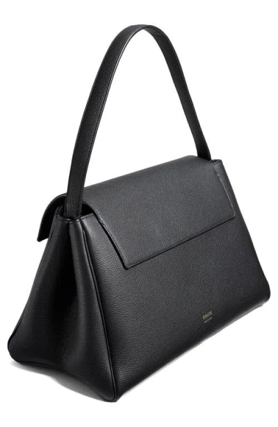 Khaite Audrey Flap Calf Leather Top-handle Bag In Black 200