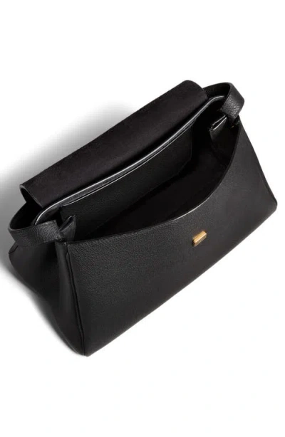 Khaite Audrey Flap Calf Leather Top-handle Bag In Black 200