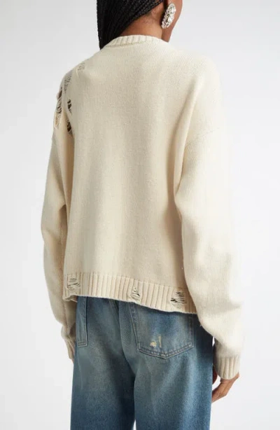 Area Crystal-embellished Cotton And Cashmere Cardigan In Neutral
