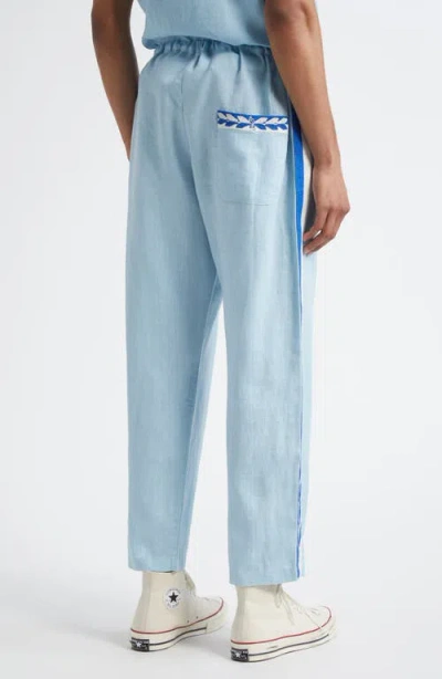Bode Linen Pants In Blue