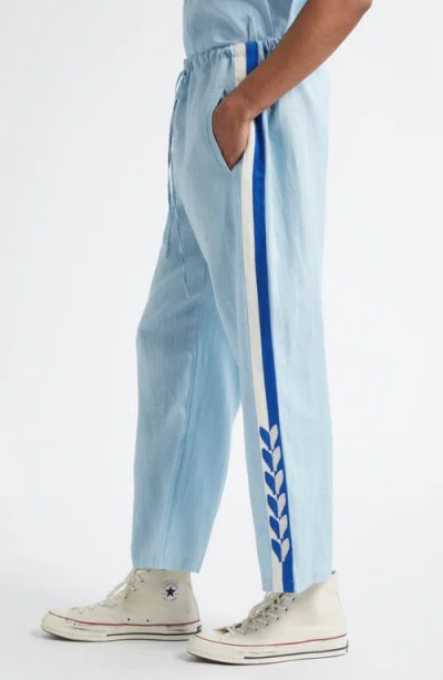Bode Linen Pants In Blue
