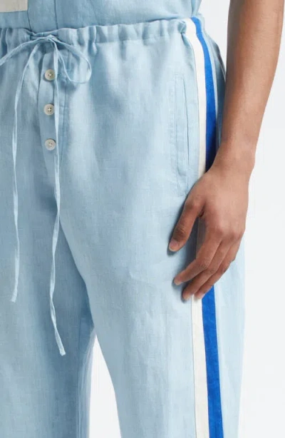 Bode Linen Pants In Blue