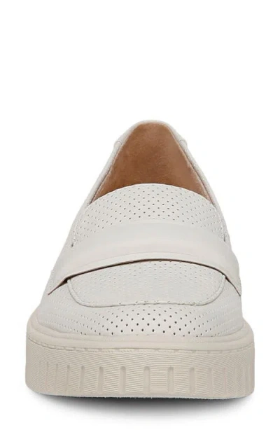 Lifestride Women's Geneva-chop Closed Round Toe Platform Penny Loafers In White
