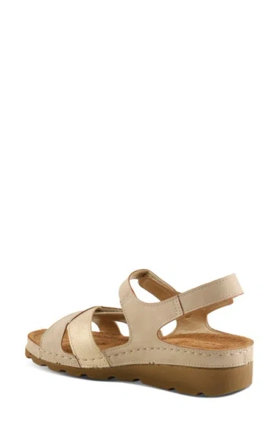 Flexus By Spring Step Orwell Sandal In Soft Gold