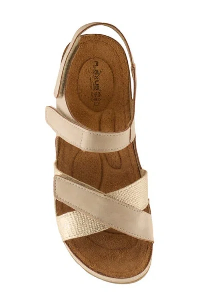 Flexus By Spring Step Orwell Sandal In Soft Gold