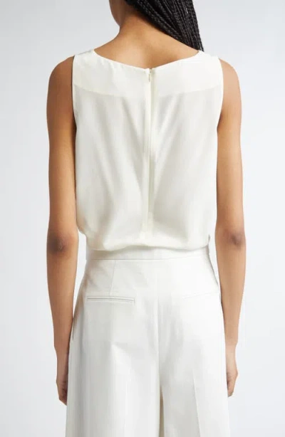 Partow Eliana Silk Crêpe De Chine Tank In Ivory