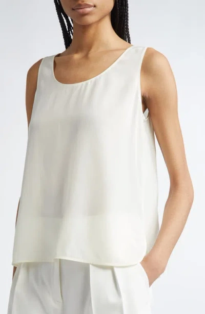 Partow Eliana Silk Crêpe De Chine Tank In Ivory