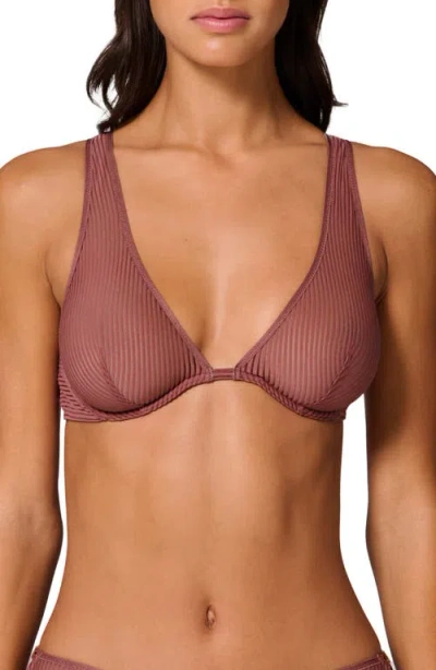 Simone Perele Angele Triangle Underwire Bra In Mulberry