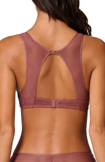 Simone Perele Angele Triangle Underwire Bra In Mulberry