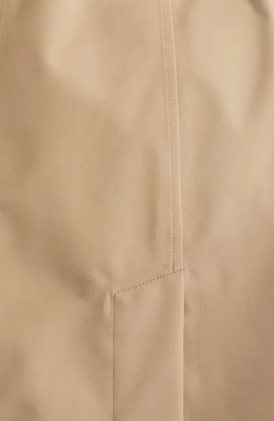 Save The Duck Jackie Water Resistant Raincoat With Removable Hood In Stardust Beige