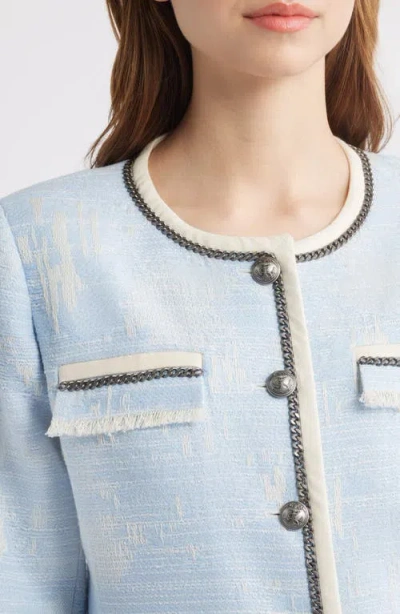 Kobi Halperin Lark Fringed Chain-trim Jacket In Sky