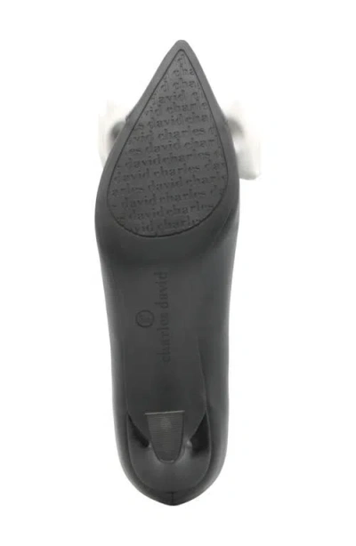 Charles David Adren Pointed Cap Toe Pump In Black-white