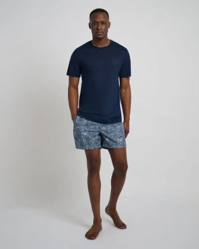 Onia Charles Printed 5 Swim Trunks In Deep Navy Multi