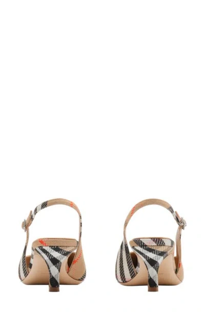 Burberry Women Dame Decollete With Check Motif In Brown