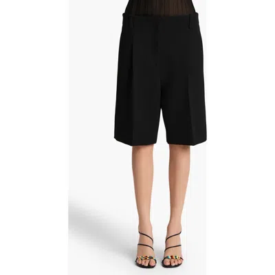 Khaite Laden Low-rise Suiting Shorts In Black