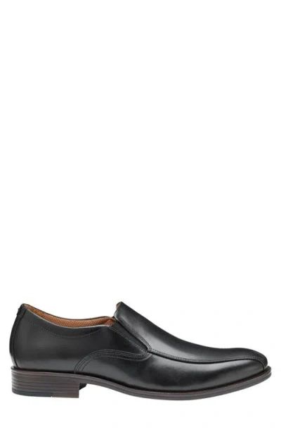 Johnston & Murphy Men's Reeve Run Off Slip On Dress Shoe In Black Full Grain