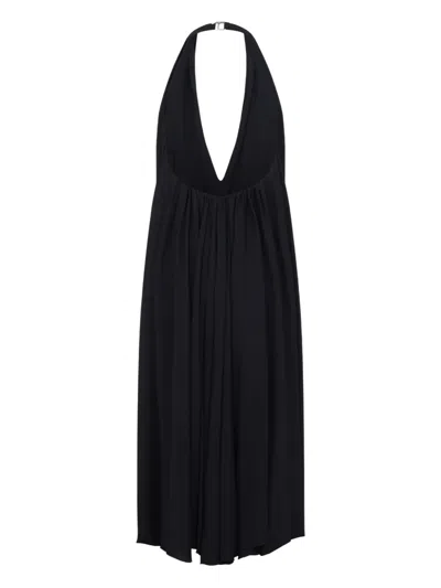 Jacquemus The Norma Draped Maxi Halter Dress In Blue