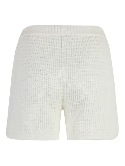 St John Textured Knit Short In White