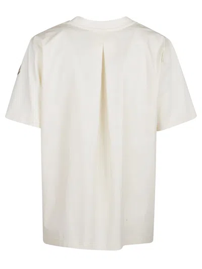 Moncler Women White Cotton T-shirt In White