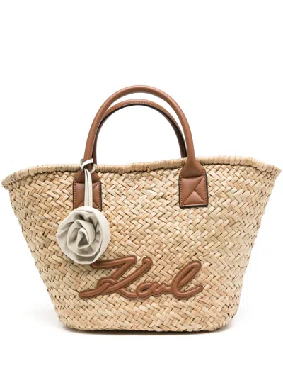 Karl Lagerfeld Tote Bag In Beige