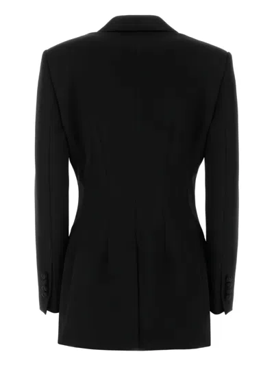 Dolce & Gabbana Black Stretch Wool Blend Blazer