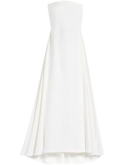 Jacquemus Strapless Maxi Dress In White