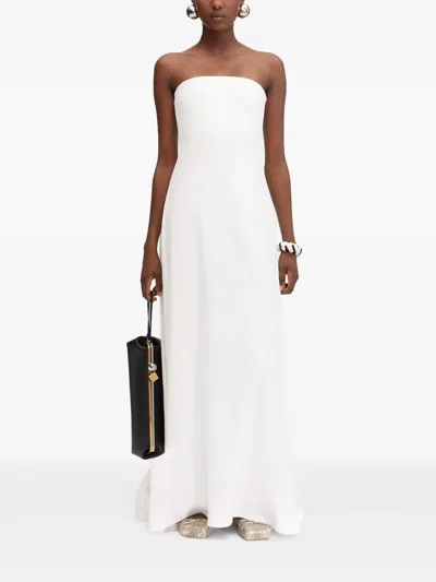 Jacquemus Strapless Maxi Dress In White