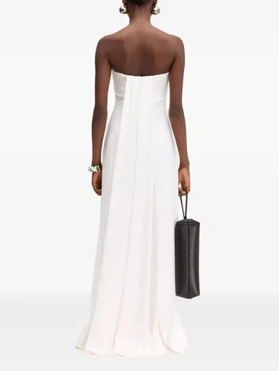 Jacquemus Strapless Maxi Dress In White