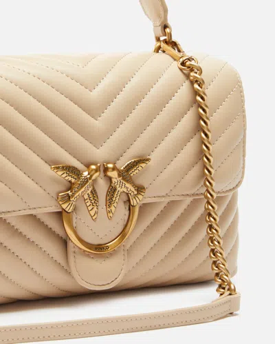 Pinko Classic Lady Love Bag Puff Chevron In Neutral
