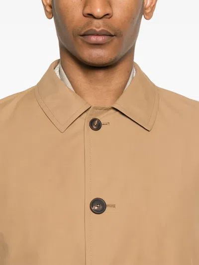 Tagliatore Impermeabile Sfoderato Nolan Misto Cotone In Brown