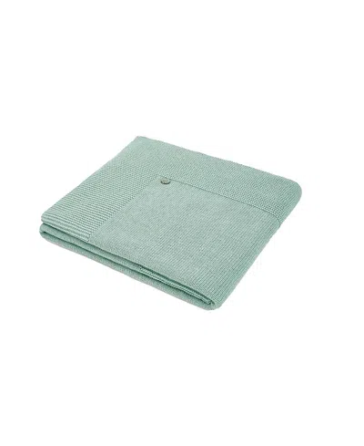 Paz Rodriguez Textured-detail Blanket In Water Green