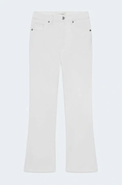 Frame High Rise Le Palazzo Crop Jean In Au Natural Clean Raw After In White