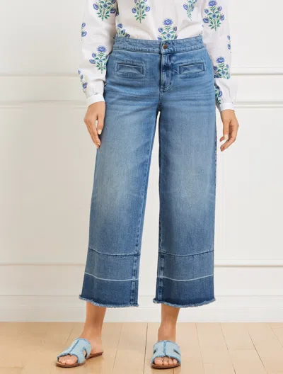 Talbots Plus Petite - Wide Crop Released Hem Jeans - Mattituck Wash - 22  In Mattituck Wash