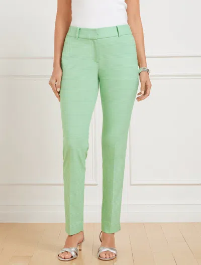 Talbots Petite -  Hampshire Straight Ankle Pants - Lucetta Glen Plaid - Spring Lush - 16 In Spring Lush