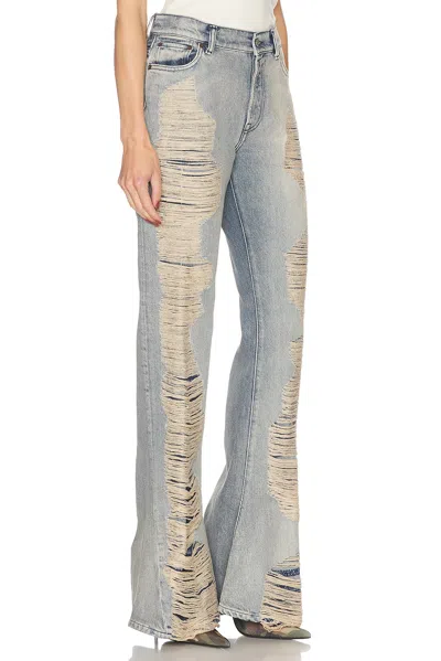 Acne Studios Blue Regular Bootcut Fit Jeans In Mid Blue