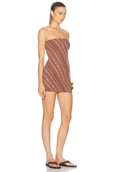 Akoia Swim Batik Tube Dress In Garis