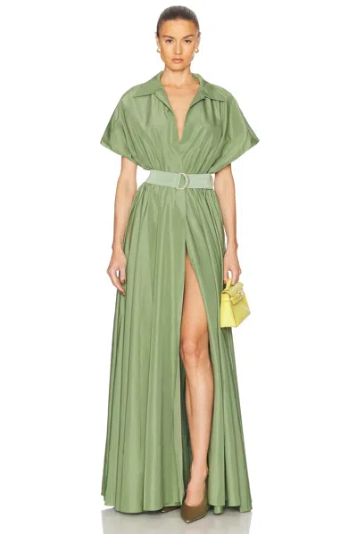 Norma Kamali Light Green Shirt Long Dress