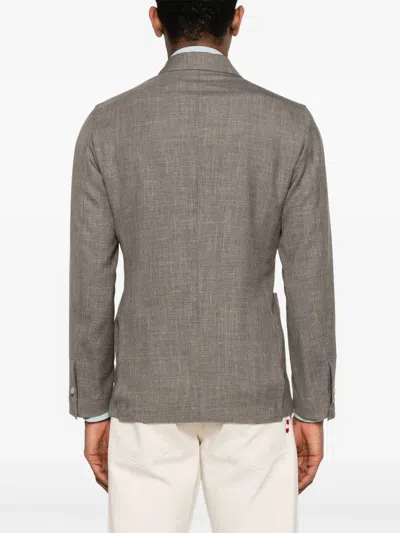 Barba Napoli Double-breasted Blazer In Grey