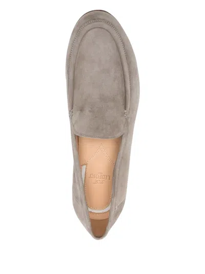 Lidfort Suede Loafers In Neutral
