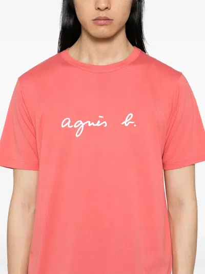 Agnès B. Printed T-shirt In Pink