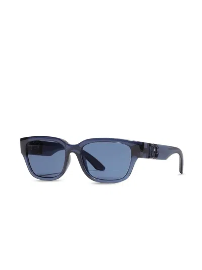 Dolce & Gabbana Rectangular-frame Sunglasses In Blue