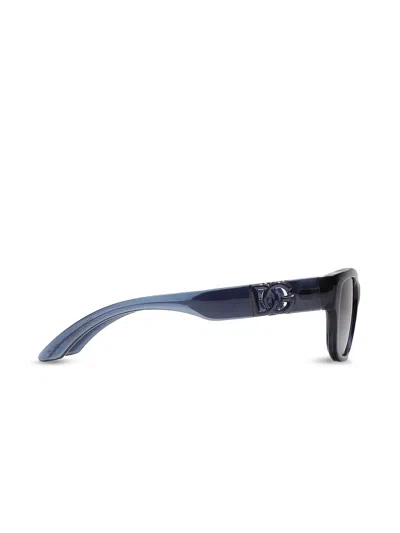 Dolce & Gabbana Rectangular-frame Sunglasses In Blue
