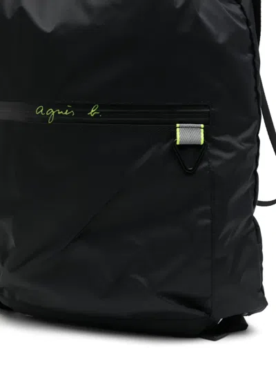 Agnès B. Logo-print Backpack In Black